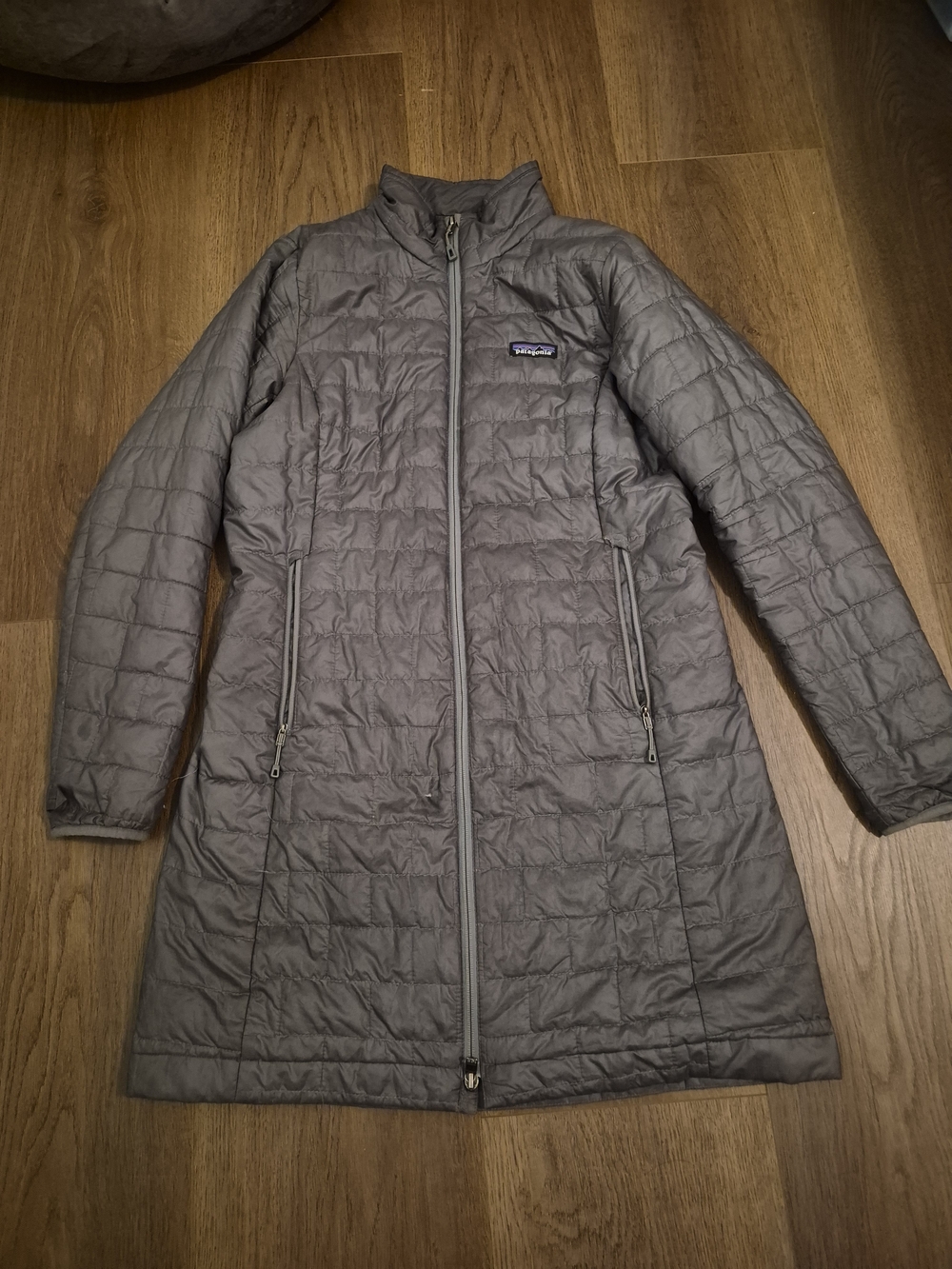 Patagonia Women's Gray Nano Puff Long Puffer Coat